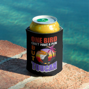 Tropical Toucan Bird Vintage Funny Toucan Bird Pun Can Cooler