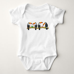 Tropical Toucan Birds Baby One Piece Bodysuit