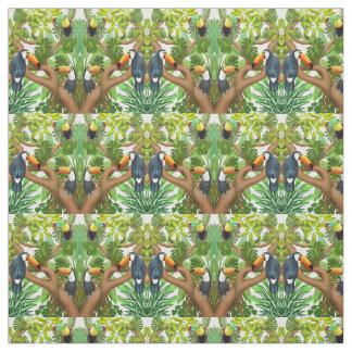 Tropical Toucan Birds Fabric