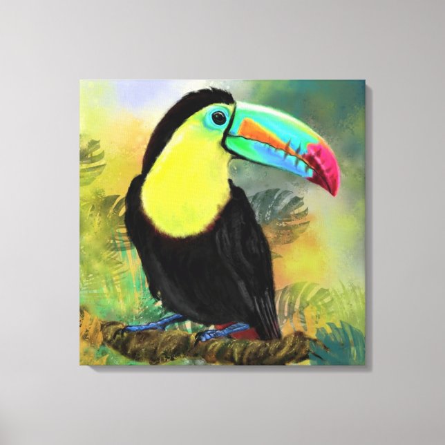 Tropical Toucan Canvas Print (Front)