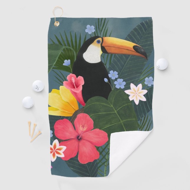 Tropical Toucan in the Wilderness Golf Towel (InSitu)