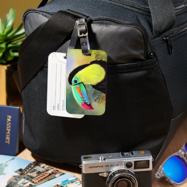 Tropical Toucan Luggage Tag (Front & Back)
