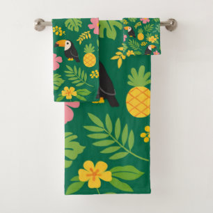 Tropical Toucan Paradise Bath Towel Set