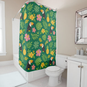 Tropical Toucan Paradise  Shower Curtain