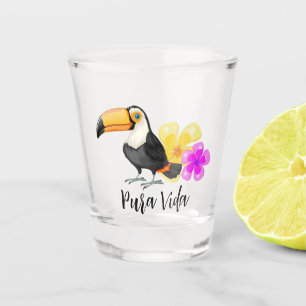 Tropical Toucan Pura Vida Shot Glass