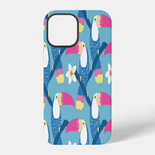 Tropical toucan: vibrant floral pattern. iPhone 12 case