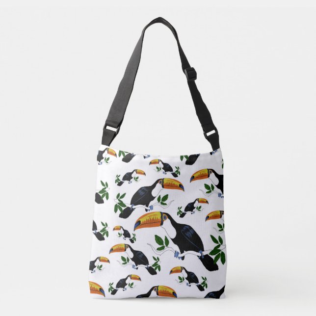 Tropical Toucans Pattern - Playful Jungle Design  Crossbody Bag (Front)