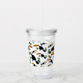 Tropical Toucans - Playful Jungle Acrylic Tumbler
