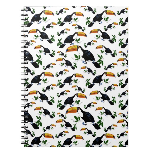 Tropical Toucans - Playful Jungle  Notebook (Front)