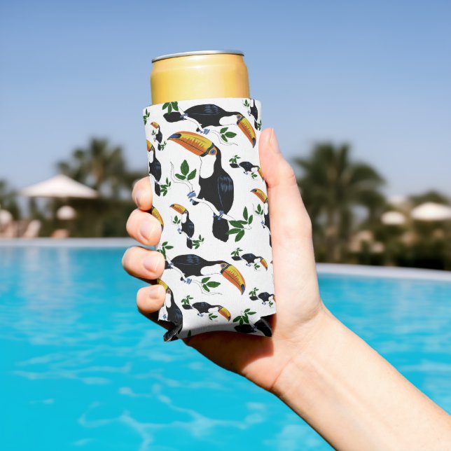 Tropical Toucans - Playful Jungle Seltzer Can Cooler (In Situ Pool)