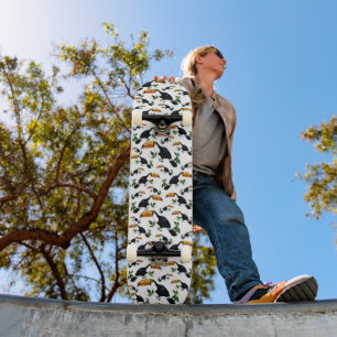 Tropical Toucans - Playful Jungle Skateboard