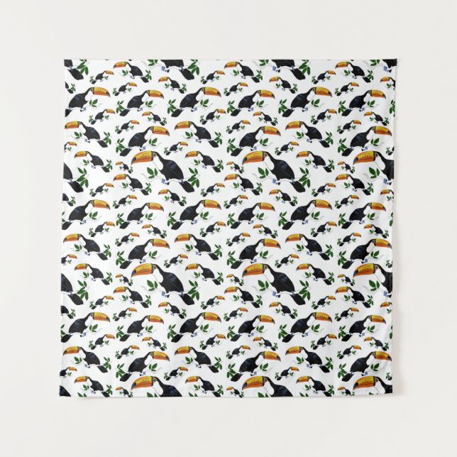 Tropical Toucans - Playful Jungle Tapestry (Front)