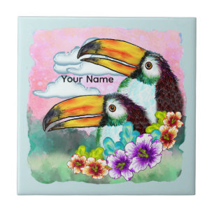 Tropical Toucans  Tile