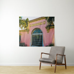 Tropical Train Station Tapestry