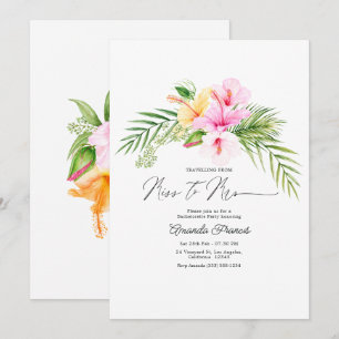 Tropical Travelling From Miss to Mrs Bachelorette Invitation