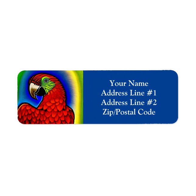 Tropical Treasure: Abstract Vibrant Parrot Artwork (Front)