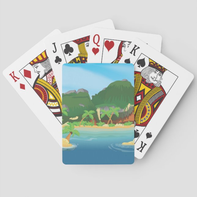 Tropical Treasure Island Playing Cards (Back)