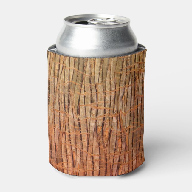 Tropical Tree Bark Nature Photo Can Cooler (Can Front)