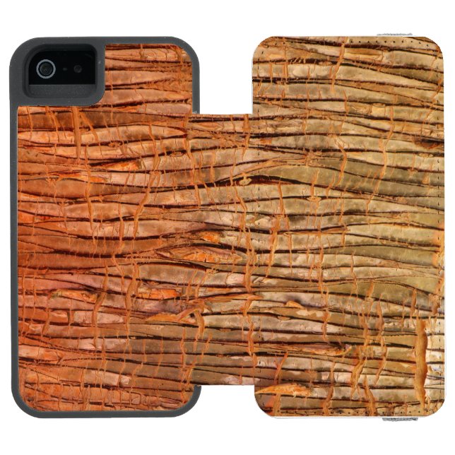 Tropical Tree Bark Nature Photo Incipio iPhone Wallet Case (Folio Open)