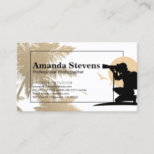 Tropical Trees   Photographer Taking Photos Business Card