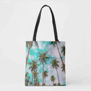 Tropical trees tote bag
