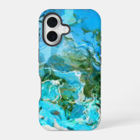 Tropical Turquoise Ocean Blue & Seaweed Green
