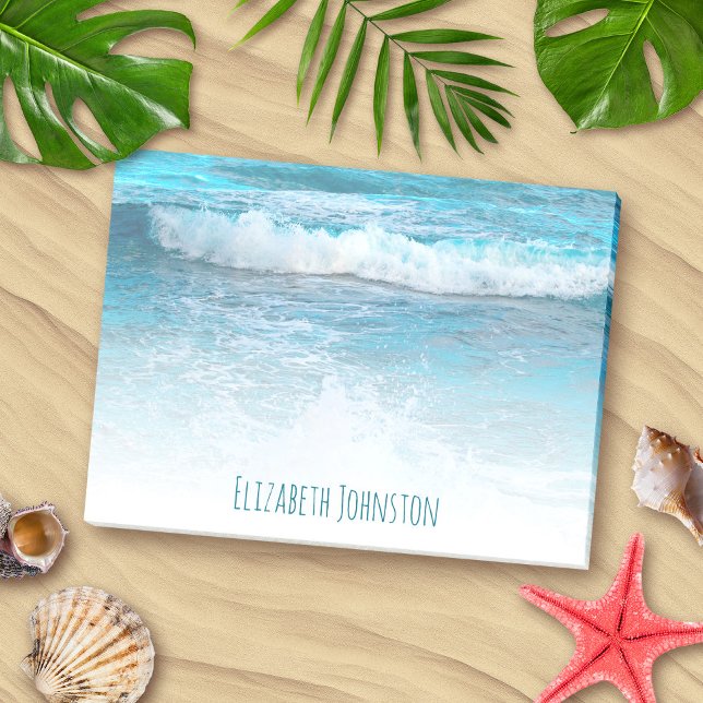 Tropical turquoise ocean Hawaii waves photo custom Post-it Notes (Creator Uploaded)
