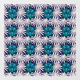 Tropical Turtle Floral Pattern Seamless Sea Turtle