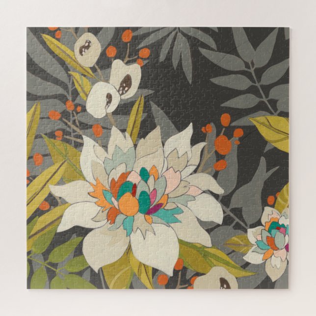 Tropical Twilight Flowers Jigsaw Puzzle (Horizontal)