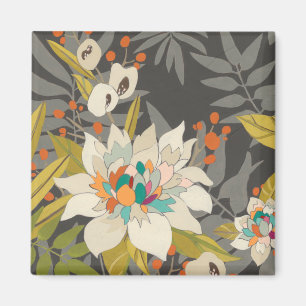 Tropical Twilight Flowers Magnet