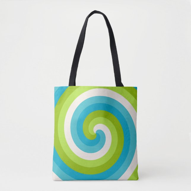 Tropical Twist Spiral Tote Bag (Front)