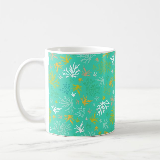Tropical Underwater Coral Reefscape Coffee Mug (Left)