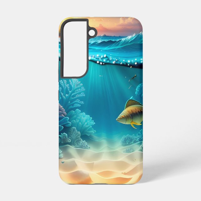 Tropical Underwater Landscape Samsung Galaxy S22 Case (Back)