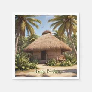 Tropical Vacation Birthday Napkin