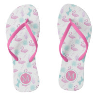Tropical Vacation ⎥Monogram Flip Flops