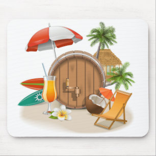 Tropical Vacation Mouse Pad