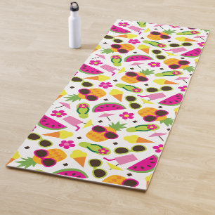 Tropical Vacation Seamless Pattern Yoga Mat