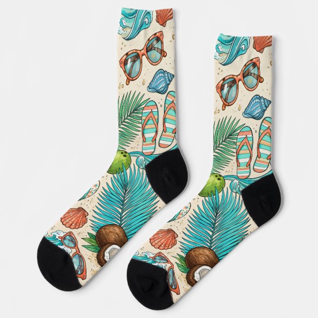 Tropical vacation. socks (Left)
