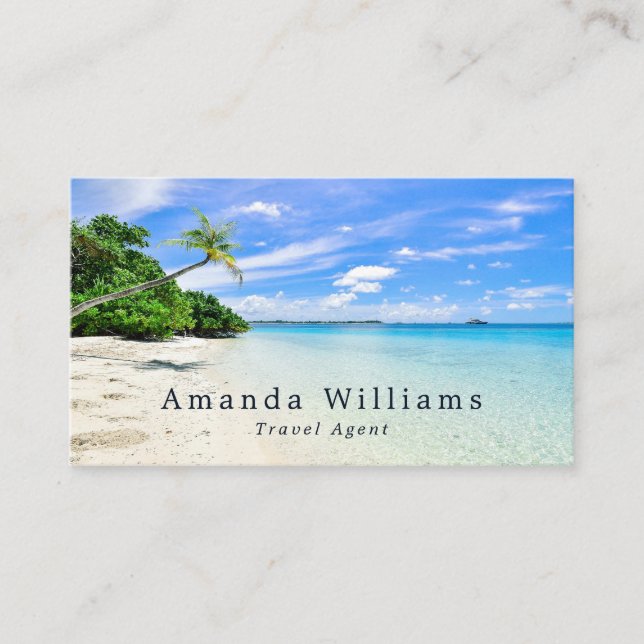 Tropical Vacation, Travel Agent Business Card (Front)