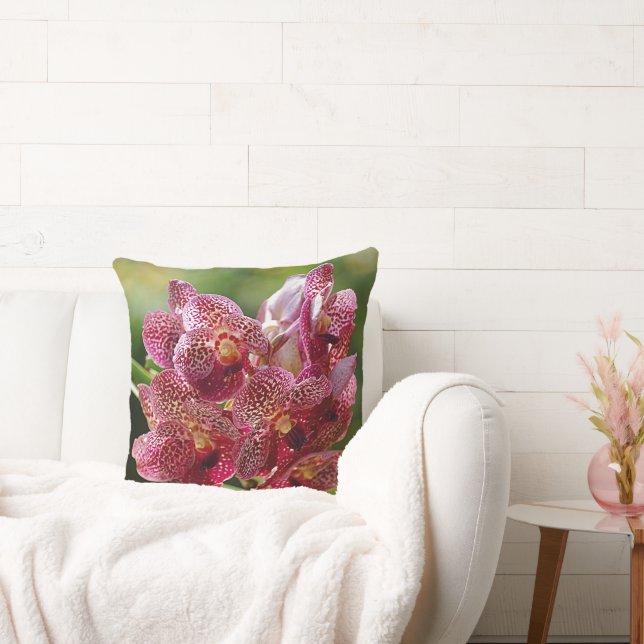 Tropical Vanda Orchid Cluster Cushion (Couch)