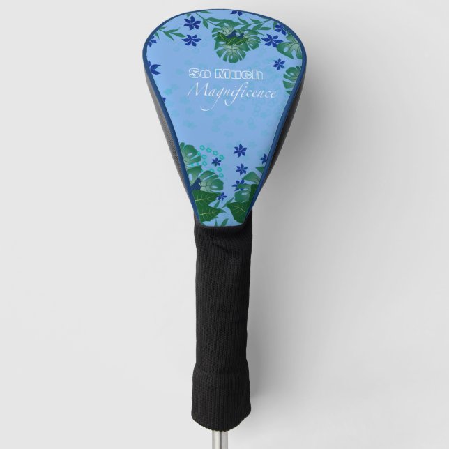 Tropical Vibes Blue Green  Golf Head Cover (Front)