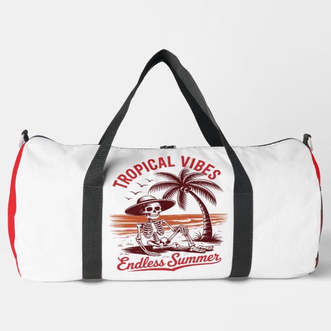 Tropical Vibes Endless Summer Skeleton Duffle Bag (Front)