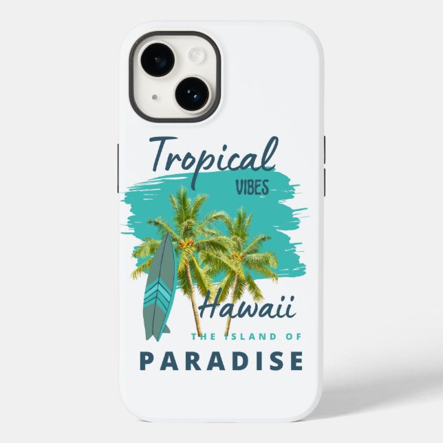 Tropical Vibes Hawaii Island of Paradise Case-Mate iPhone Case (Back)