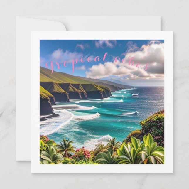 Tropical vibes  holiday card (Front)
