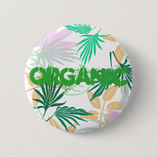 Tropical Vibes Leaves Plants 6 Cm Round Badge