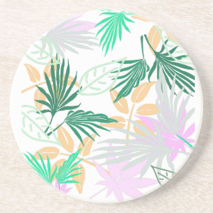Tropical Vibes Leaves Plants Coaster