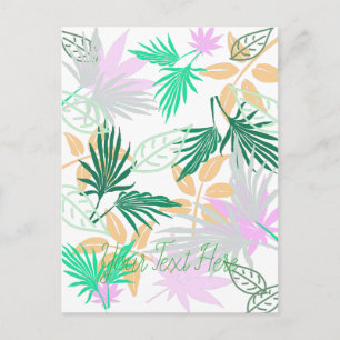 Tropical Vibes Leaves Plants Postcard