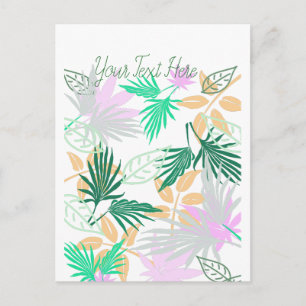 Tropical Vibes Leaves Plants Postcard