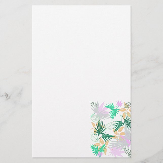 Tropical Vibes Leaves Plants Stationery (Front)