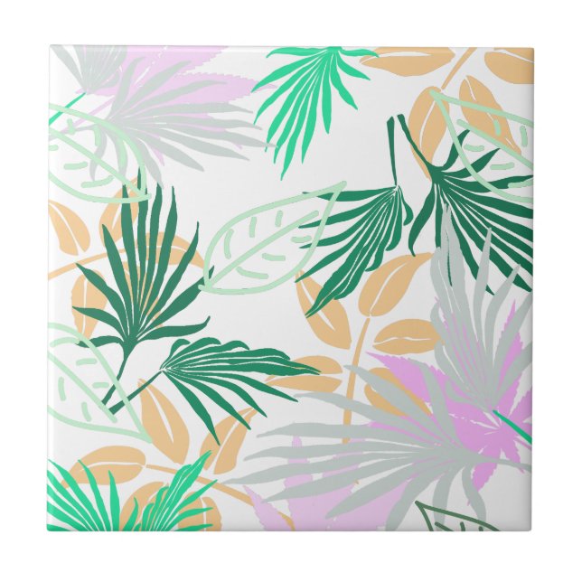Tropical Vibes Leaves Plants Tile (Front)